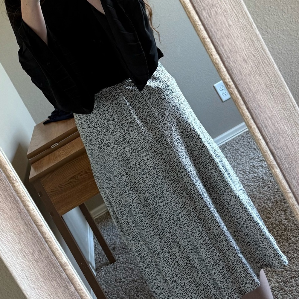 NWT Black and White Slip Skirt